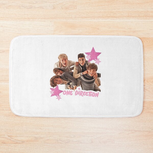 Artikelvorschau, Vintage-Foto der Boyband One Direction mit pinken Sternen entworfen und verkauft von Worldofrat.