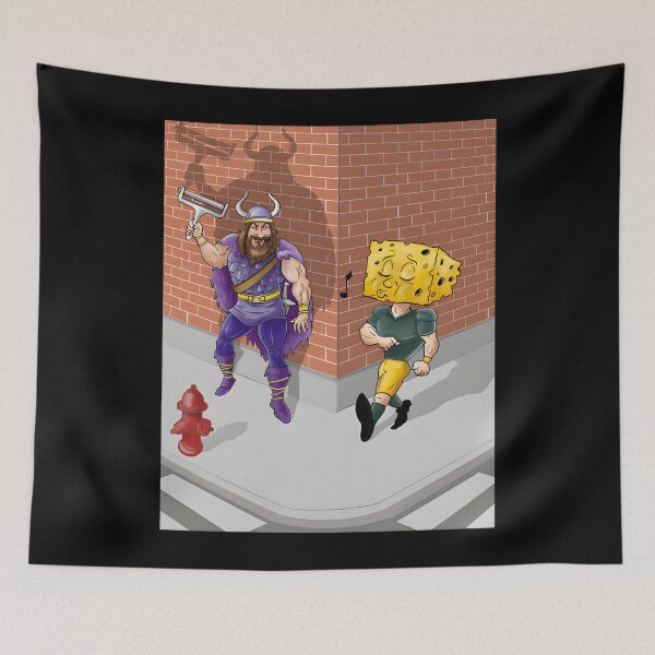 Item preview, Minnesota Vikings Fans - Kings of the North vs Cheesy Opponent Meme designed and sold by noahbrad.