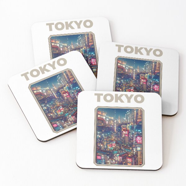 Item preview, Tokyo Sci-Fi City Night Lights Abstract Japanese Anime designed and sold by Jason-Wells.