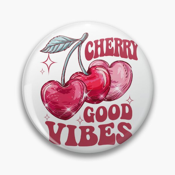 Item preview, Cherry Good Vibes Retro Summer Positivity Vintage Fruit designed and sold by Polaris Bear.