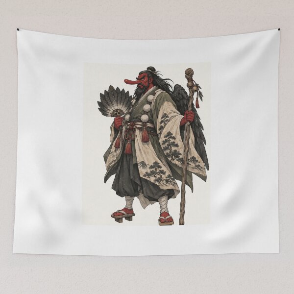 Item preview, Tengu Warrior – Japanese Folklore Yokai Illustration designed and sold by onubi.