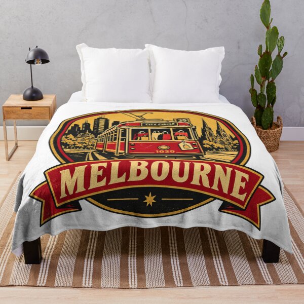 Item preview, Melbourne Black Friday Shirt – Retro Tram Shopping Badge Design designed and sold by Globalcitytees.
