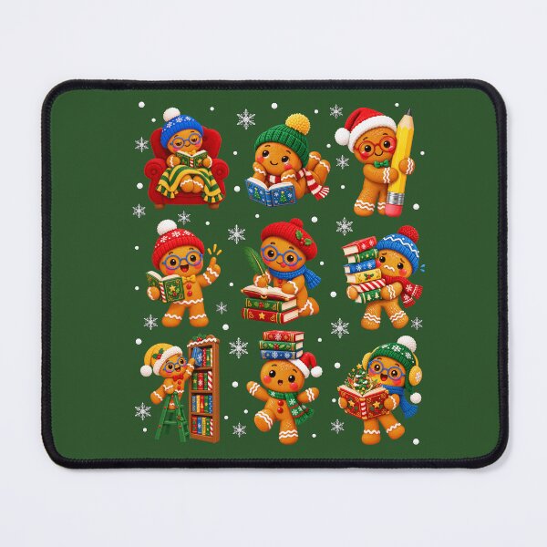 Item preview, Christmas Gingerbread Book Lover Cozy Library Reading designed and sold by varin-studio.