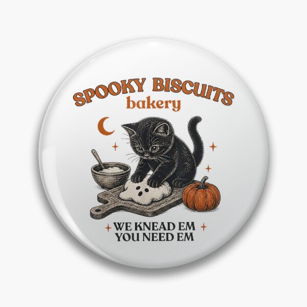 Item preview, Spooky Biscuits Bakery Funny Black Cat Halloween Pumpkin  designed and sold by daystaffin.