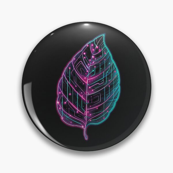 Artikelvorschau, ein Blatt mit ausgeschnittenen, leuchtenden, futuristischen Adern entworfen und verkauft von RetroWaveArtCo.