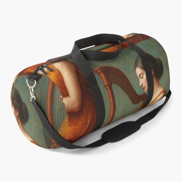 Item preview, Harpist Playing the Harp painting. designed and sold by GalleryKauffeld.