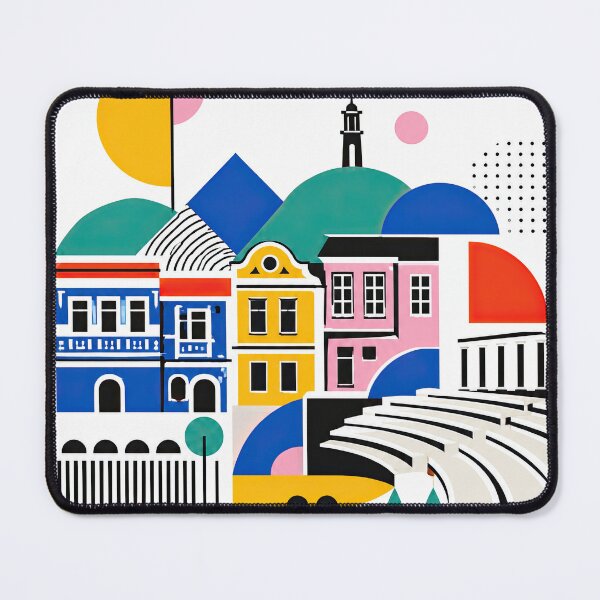 Item preview, Colorful geometric poster illustration of Plovdiv, Bulgaria feat designed and sold by ckybe.