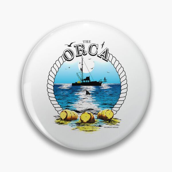 Item preview, The Orca Boat Three Yellow Barrels Ocean Fishing Shark designed and sold by LouiMiller.