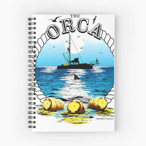 Item preview, The Orca Boat Three Yellow Barrels Ocean Fishing Shark designed and sold by LouiMiller.