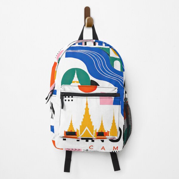Item preview, Colorful geometric poster celebrating Phnom Penh, Cambodia, with designed and sold by ckybe.