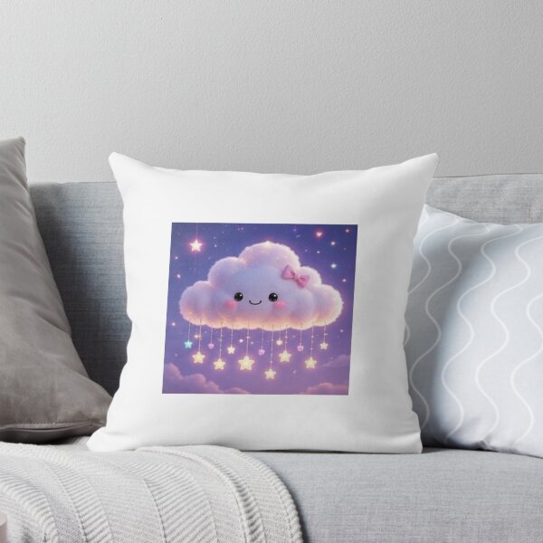 Item preview, Cute Smiling Cloud with Star Lights designed and sold by ThilankaDesign.