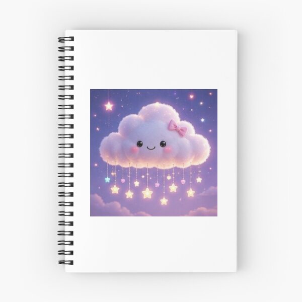 Item preview, Cute Smiling Cloud with Star Lights designed and sold by ThilankaDesign.