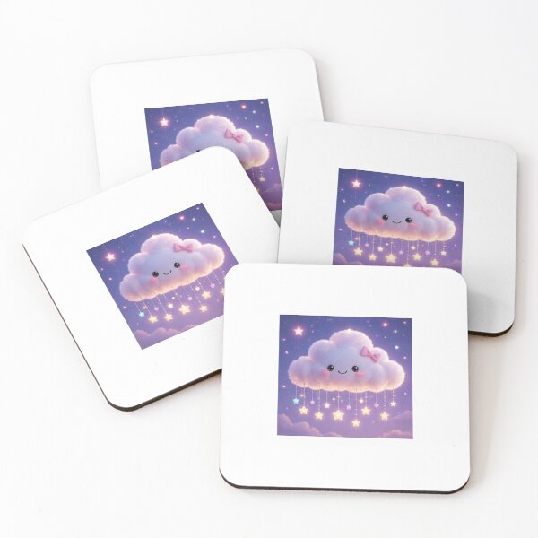 Item preview, Cute Smiling Cloud with Star Lights designed and sold by ThilankaDesign.
