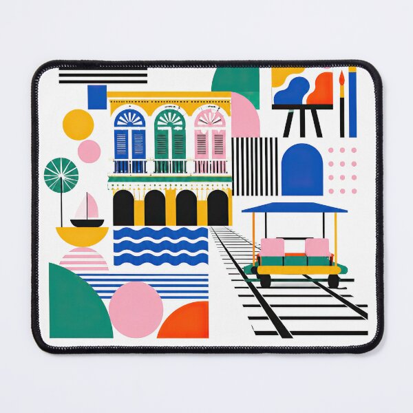 Item preview, Colorful modern graphic poster featuring Battambang Cambodia arc designed and sold by ckybe.