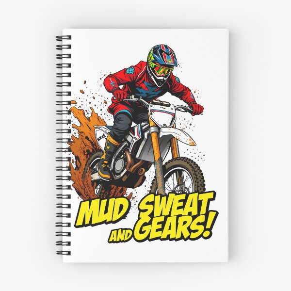 Item preview, Extreme Motocross Rider Splashing Mud Vector Art Graphic Design designed and sold by RevUpDesign.