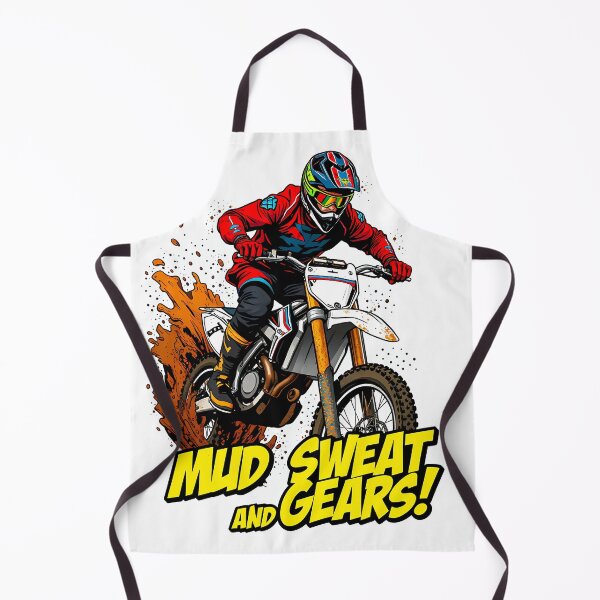Item preview, Extreme Motocross Rider Splashing Mud Vector Art Graphic Design designed and sold by RevUpDesign.