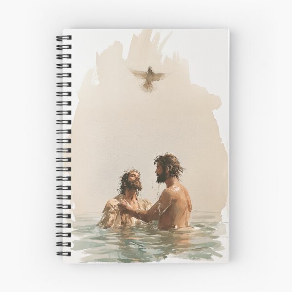 Item preview, Baptism of Jesus Wall Art, Jesus Baptism Print, John the Baptist Christian Art, Holy Spirit Dove Bible Wall Decor designed and sold by FaithArtCrea.