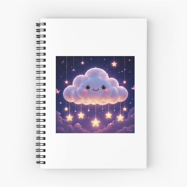 Item preview, Cute Smiling Cloud with Star Lights designed and sold by ThilankaDesign.