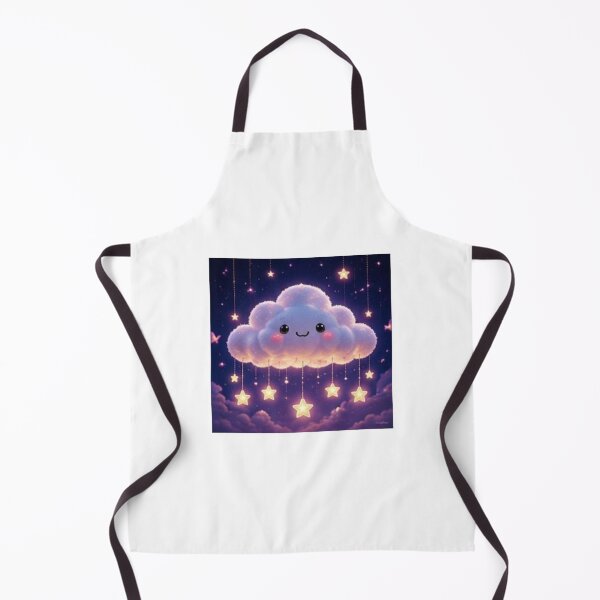 Item preview, Cute Smiling Cloud with Star Lights designed and sold by ThilankaDesign.