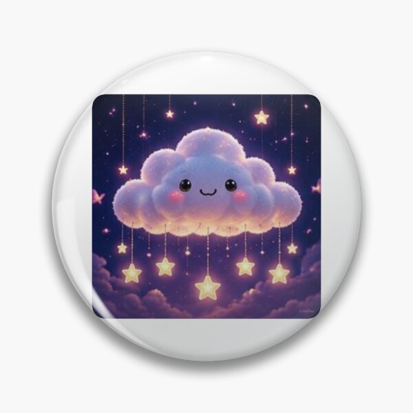 Item preview, Cute Smiling Cloud with Star Lights designed and sold by ThilankaDesign.