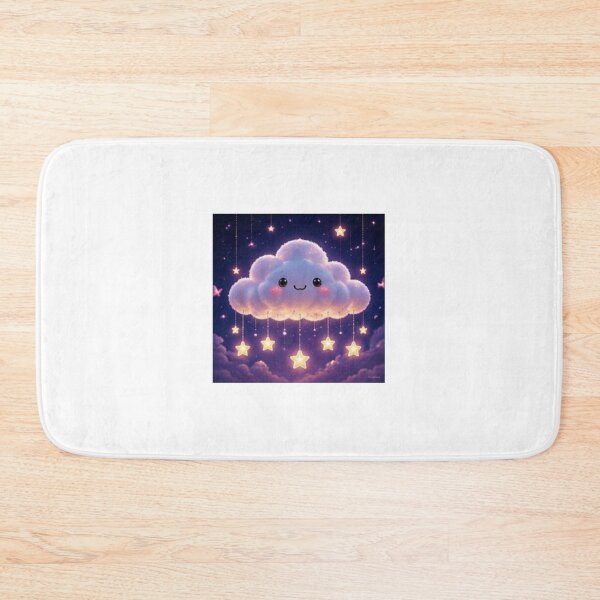 Item preview, Cute Smiling Cloud with Star Lights designed and sold by ThilankaDesign.