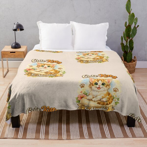 Item preview, Cute Kitty – So Adorable Watercolor Cat Illustration designed and sold by blankTeeShirt.