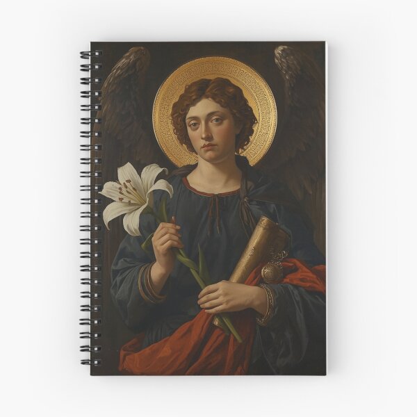 Item preview, Archangel Gabriel Byzantine Gold Leaf Sacred Fine Art designed and sold by VintageManiac.