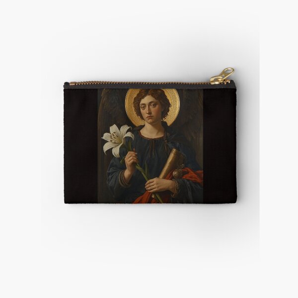 Item preview, Archangel Gabriel Byzantine Gold Leaf Sacred Fine Art designed and sold by VintageManiac.