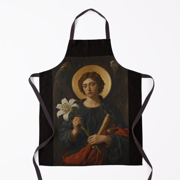 Item preview, Archangel Gabriel Byzantine Gold Leaf Sacred Fine Art designed and sold by VintageManiac.