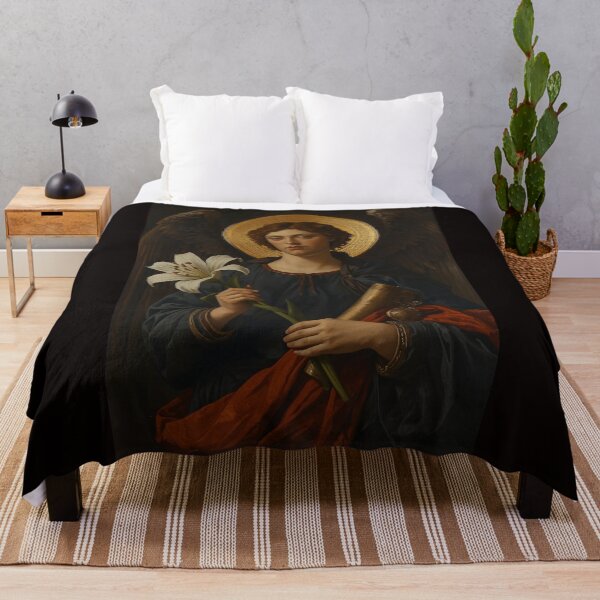 Item preview, Archangel Gabriel Byzantine Gold Leaf Sacred Fine Art designed and sold by VintageManiac.