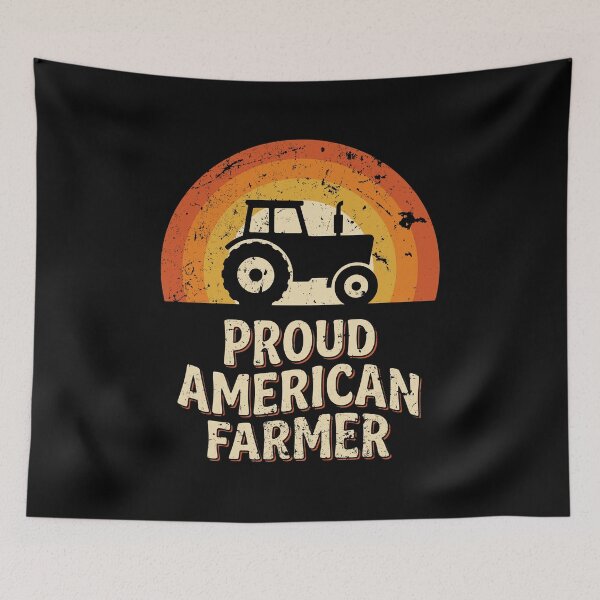 Item preview, Proud American Farmer Retro Sunset Graphic SEP-522 designed and sold by noberic.