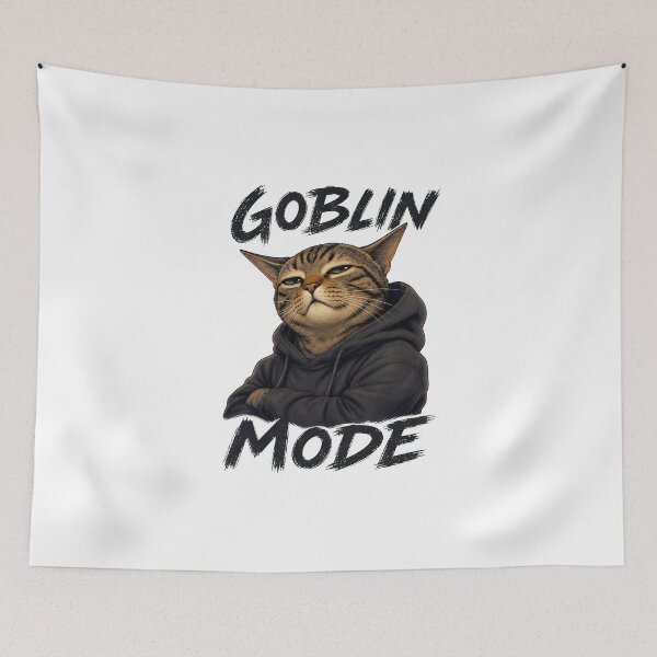 Item preview, Goblin Mode Cat Funny Meme designed and sold by SoyLamderma.
