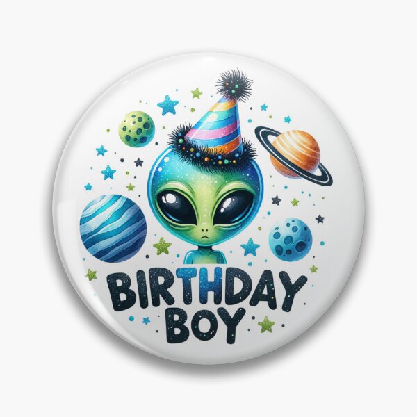 Item preview, Birthday Boy Alien Space Celebration designed and sold by Polaris Bear.