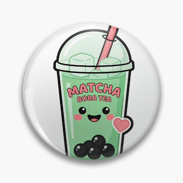 Item preview, Cute Kawaii Iced Matcha Boba Tea Sticker designed and sold by ArtifactVerse.