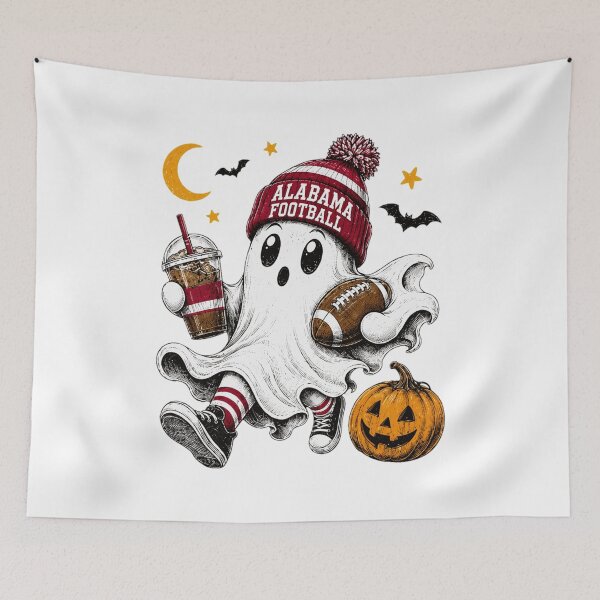 Item preview, Halloween Ghost Football Fan Coffee Drink  designed and sold by SopheeTrah.