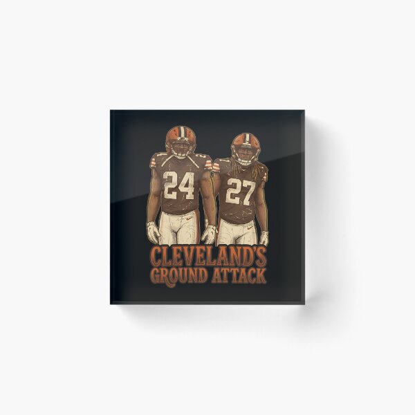Artikelvorschau, Nick Chubb und Kareem Hunt von den Cleveland Browns entworfen und verkauft von mercsag.