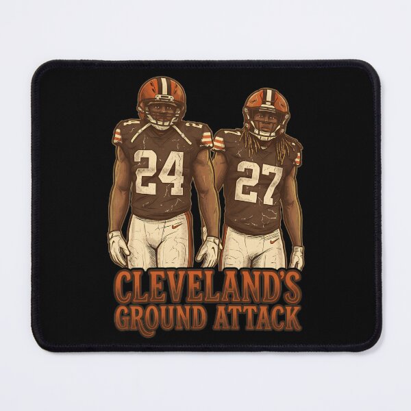 Item preview, Cleveland Browns Nick Chubb and Kareem Hunt designed and sold by mercsag.