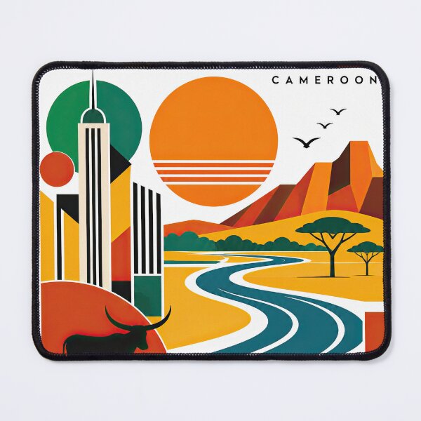 Item preview, Geometric travel poster depicting Garoua, Cameroon, with a designed and sold by ckybe.