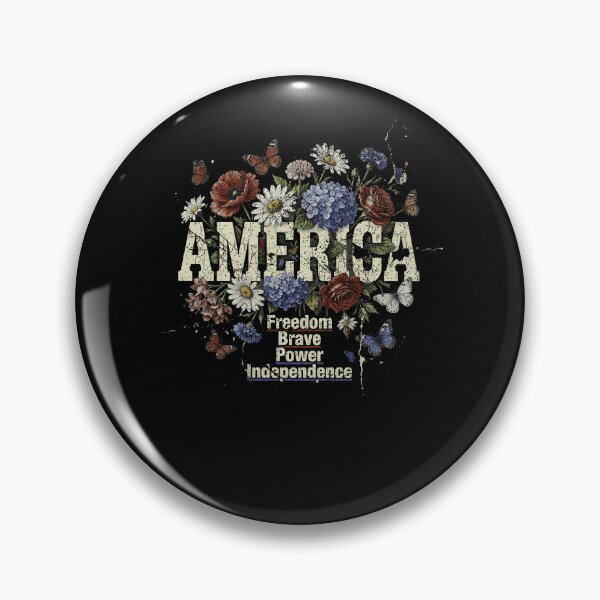 Item preview, America Floral Freedom Vintage Retro 4th Of July Design designed and sold by CaChimShop.