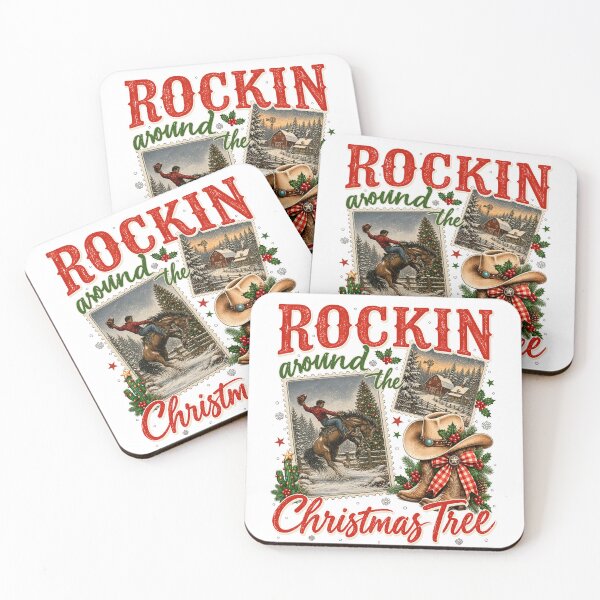 Item preview, Western Cowboy Christmas Ranch Rockin Holiday designed and sold by varin-studio.