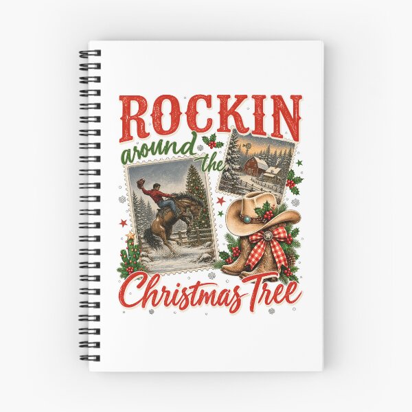 Item preview, Western Cowboy Christmas Ranch Rockin Holiday designed and sold by varin-studio.