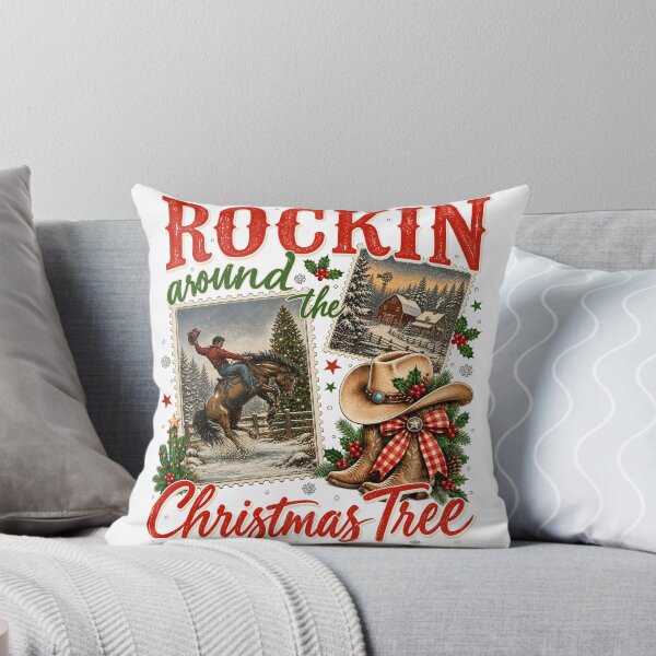 Item preview, Western Cowboy Christmas Ranch Rockin Holiday designed and sold by varin-studio.