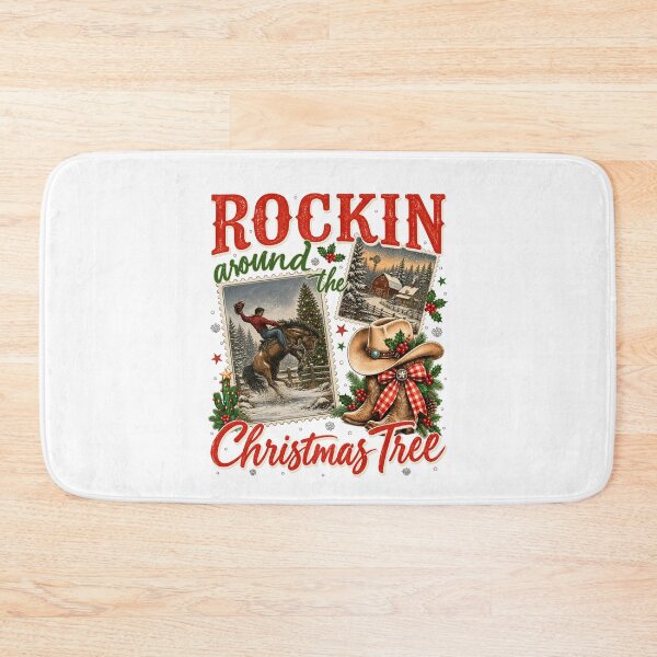 Item preview, Western Cowboy Christmas Ranch Rockin Holiday designed and sold by varin-studio.