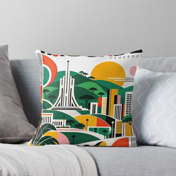 Item preview, Geometric Art Deco illustration of Yaound, Cameroon, featuring designed and sold by ckybe.