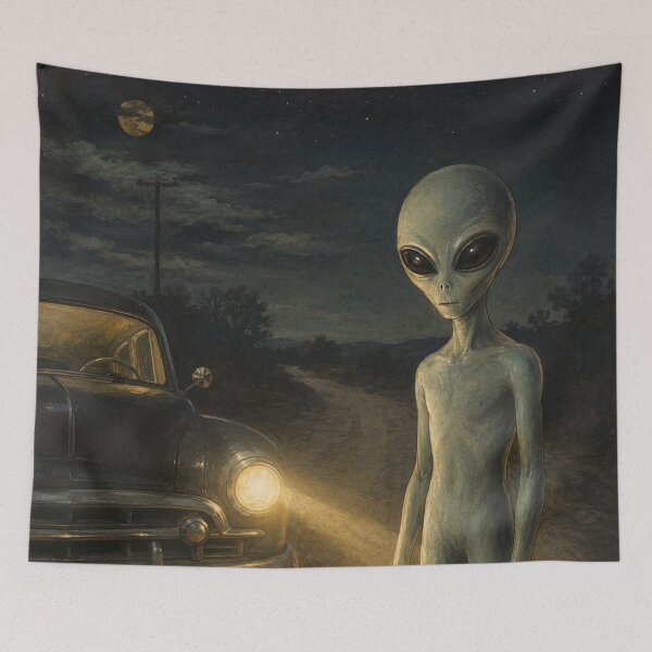 Item preview, Alien Encounter: Roadside Visitor designed and sold by bapupa.