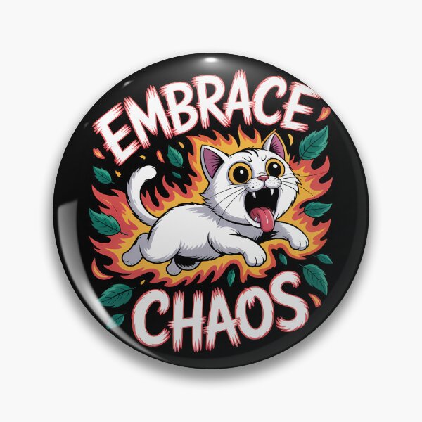Item preview, Embrace Chaos — Feral Cat Flame Design designed and sold by LoFizzy.