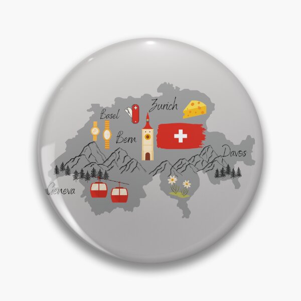 Item preview, Swiss Travel Map designed and sold by AnulaArt.