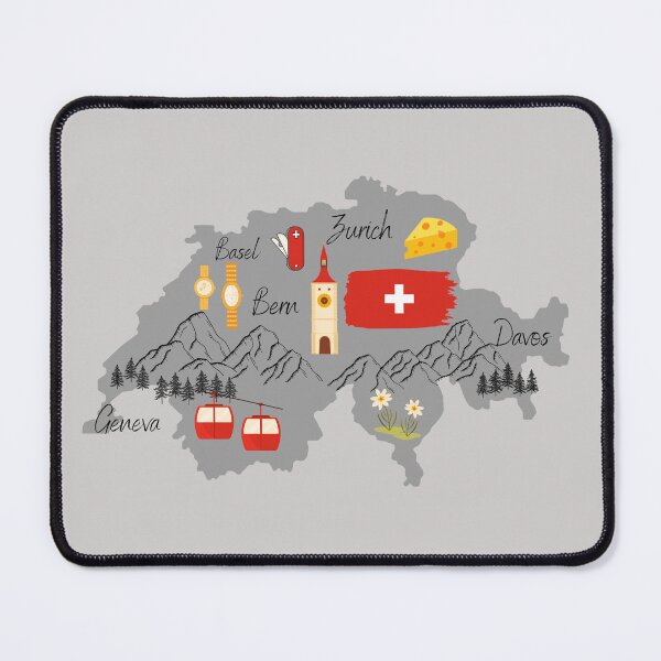 Item preview, Swiss Travel Map designed and sold by AnulaArt.