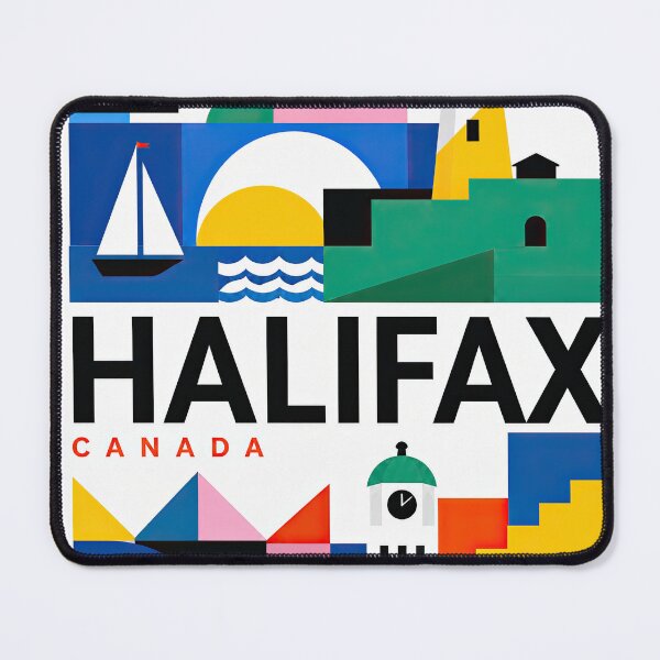 Item preview, Colorful geometric Halifax, Canada travel poster featuring a designed and sold by ckybe.