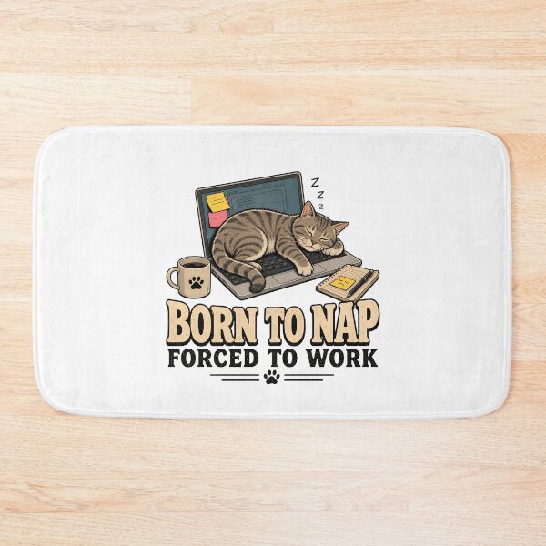 Item preview, Cat Keyboard Retro Sunset Nap Work Design designed and sold by SoyLamderma.